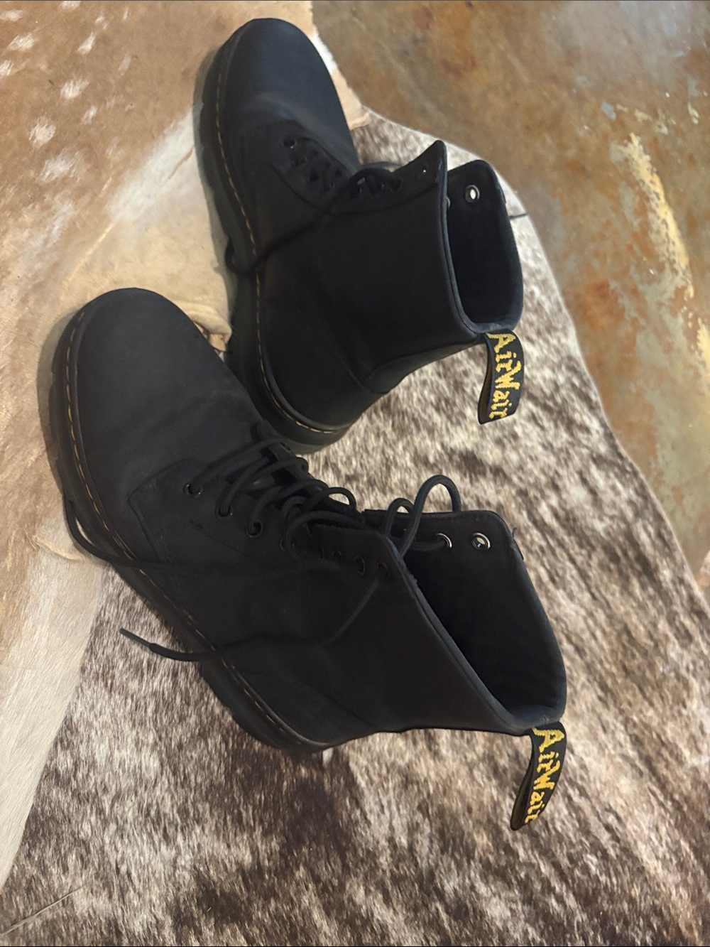 Dr. Martens Black Lace-Up Combat Boots